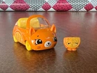 SHOPKINS Cutie Cars ORANGE RUSH + MINI Convertible Die Cast Car Series 1 #22