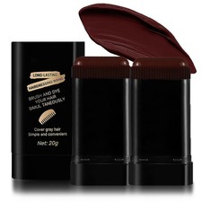 Brown Hair Dye Stick, Portable Hair Dye Comb For Gray Hair Coverage Waterproo...