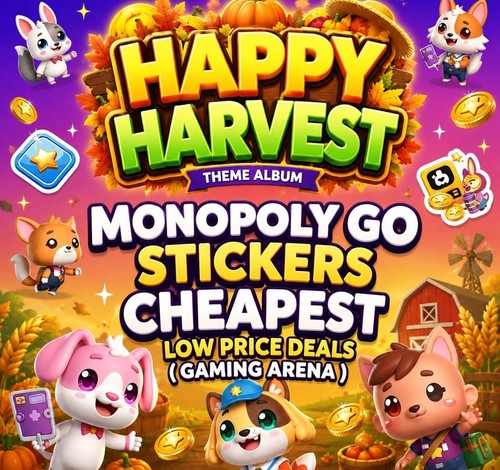 Monopoly Stickers Go HAPPY HARVEST ALBUM - Fast & Safe Delivery