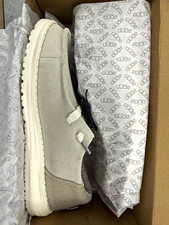Hey Dude Wendy Suede Gray Slip-On Lightweight Comfort Shoes Women's US 7 EU 38