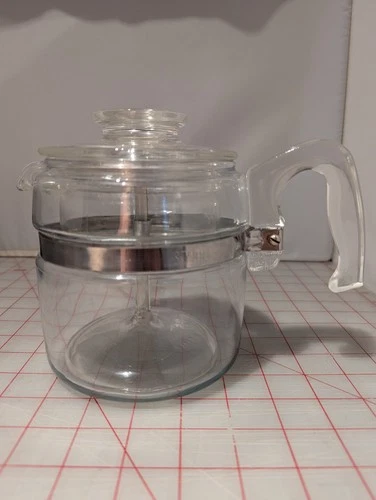Vintage PYREX Flameware 2 - 4 Cup Coffee Complete Percolator # 7754 B Complete