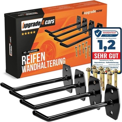 Upgrade4cars Reifen Wandhalterung Garage für 4 Felgen | Autoreifen Wandhaken 