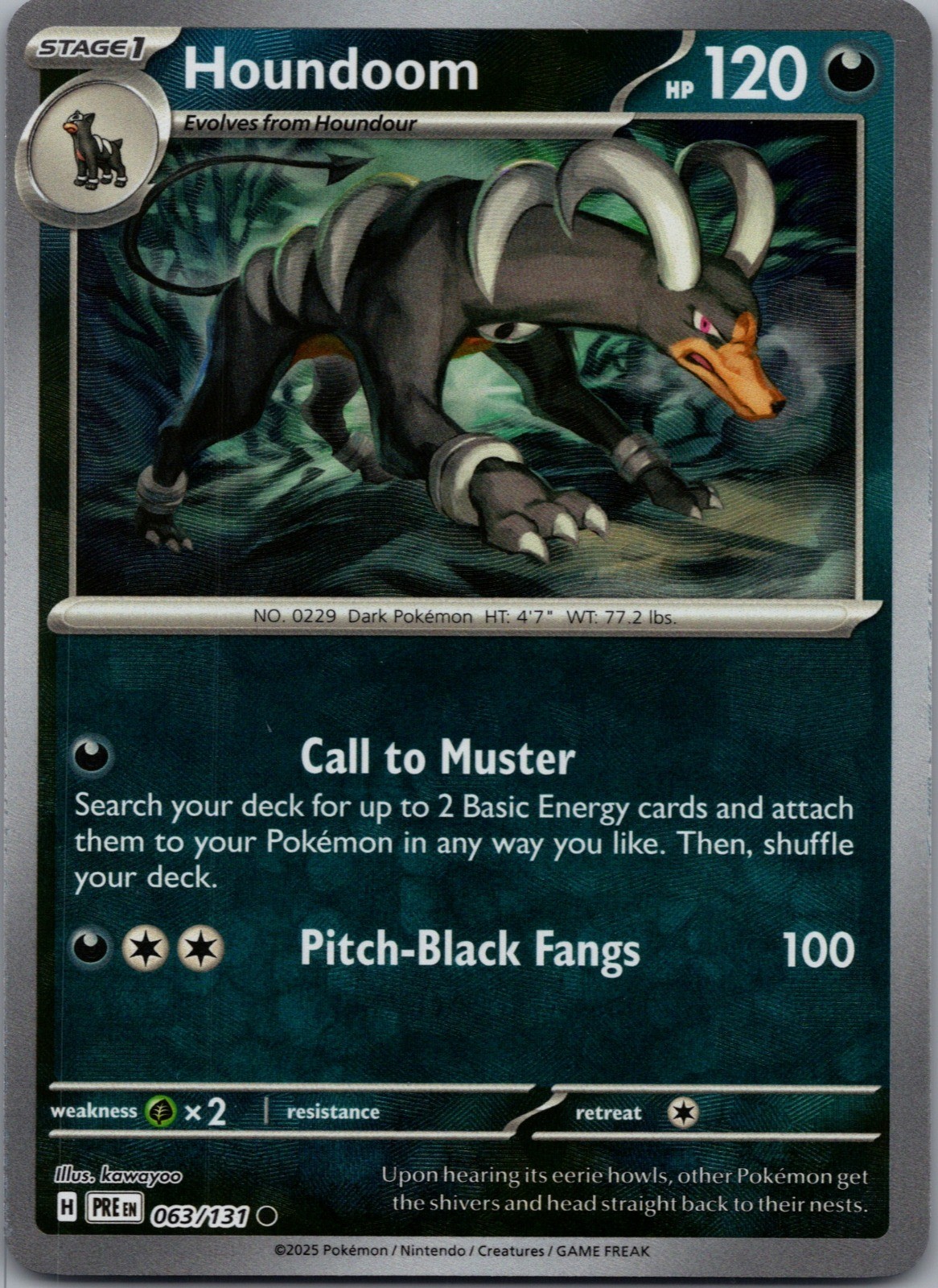 Houndoom Master Ball Pattern 063/131 SV: Prismatic Evolutions NM