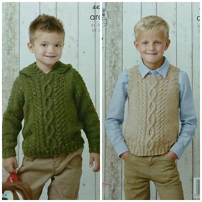 KNITTING PATTERN Childrens Cable Hoodie 