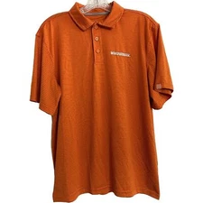 Whataburger Polo Shirt Orange Short Sleeve Work Embroidered Logo Men’s Medium