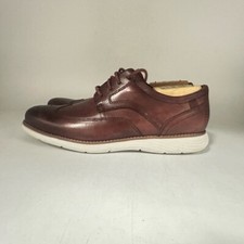 Rockport Mens US 8.5 Shoe Brown Leather LaceUp Oxford Wingtip Classic Vintage
