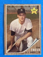 TOM TRESH 1962 Topps  Ex-Mt ROOKIE RC CARD# 31 NEW YORK YANKEES