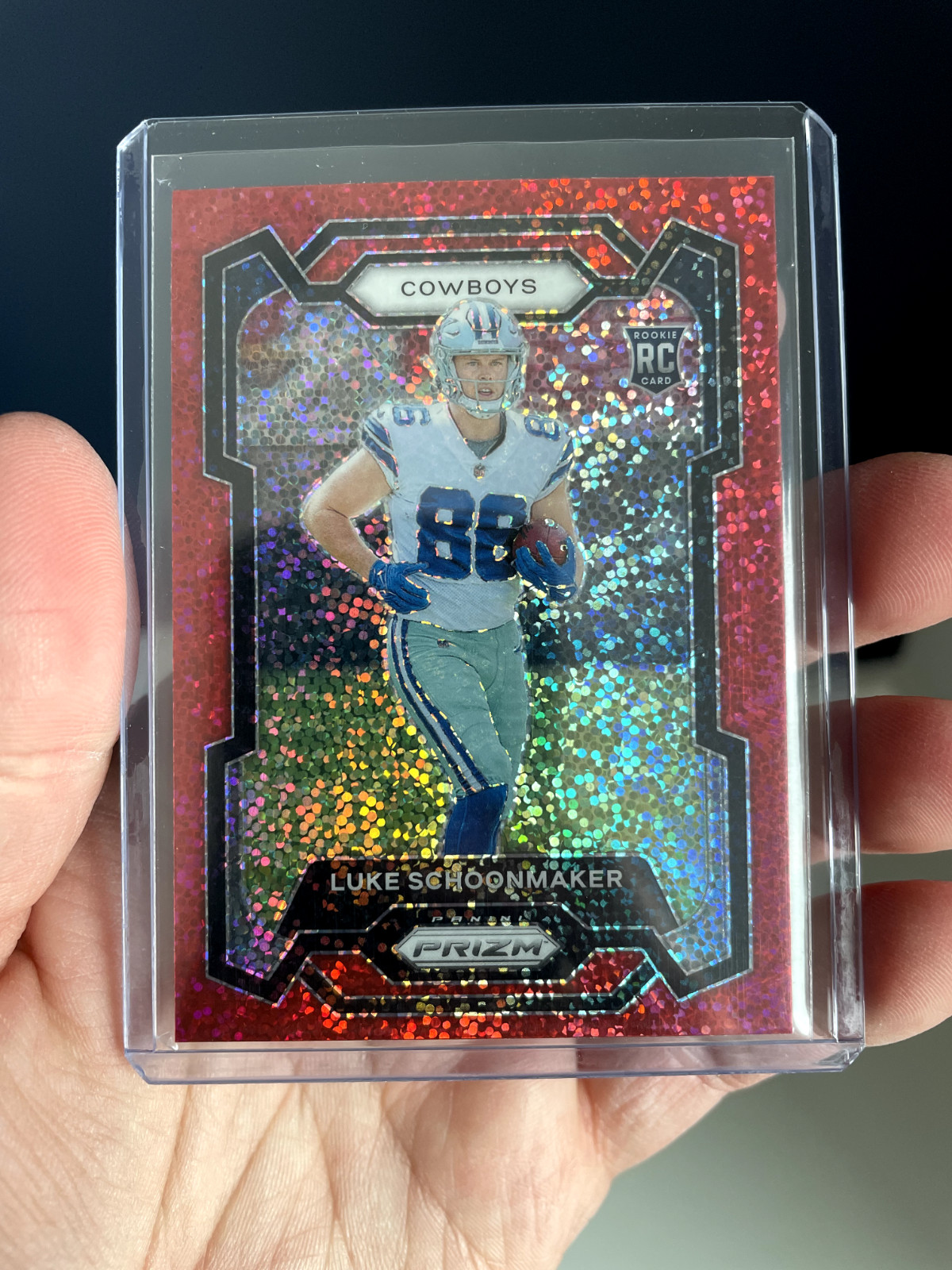 Luke Schoonmaker Red Sparkle Prizm - 2023 Panini Prizm #325 Dallas Cowboys
