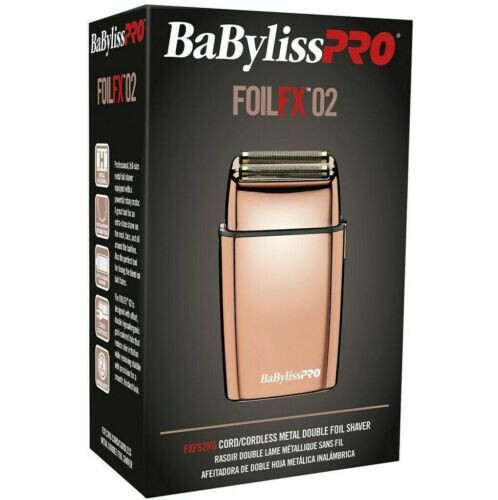 BaBylissPRO FOILFX02 Cordless Rose Gold Metal Double Foil Shaver FXFS2RG