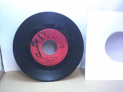 Old 45 RPM Record - Strand 25013 - Larry Hall - A Girl Like You / Rosemary