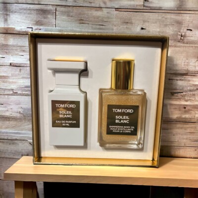 TOM FORD SOLEIL BLANC 1.7 oz (50 ml) EDP Spray + 1.5 oz (45 ml) Body Oil NEW SET