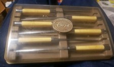 Vtg Carvel Hall Steak Knives Briddell 6 Pc Knife Set Ivory Color Made in USA