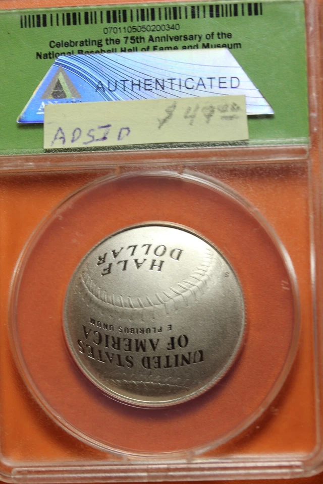 2014 S ANACS PF69 DCAM National Baseball Hall Fame First Day Half Dollar #B40875 - Image 2 of 2