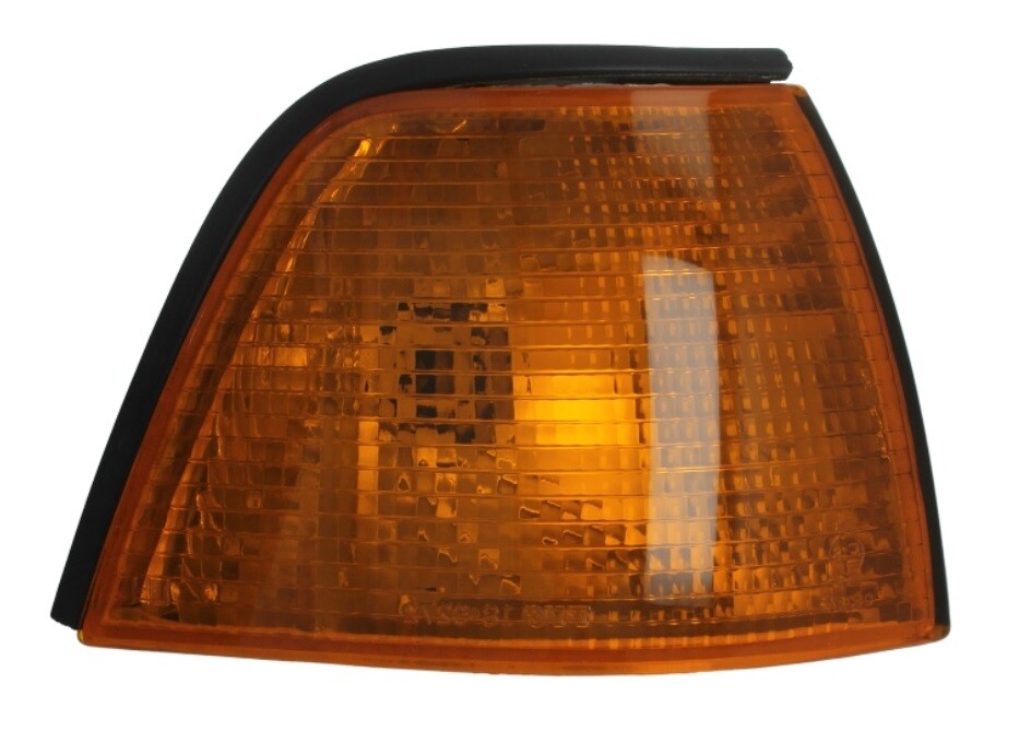 Clignotant avant BMW 3 E36 orange avec fixation d'origine en polycarbonate ambré