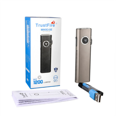 TrustFire MINIX3-SE 1200LM Rechargeable LED Flashlight Magnetic UV Light Laser K
