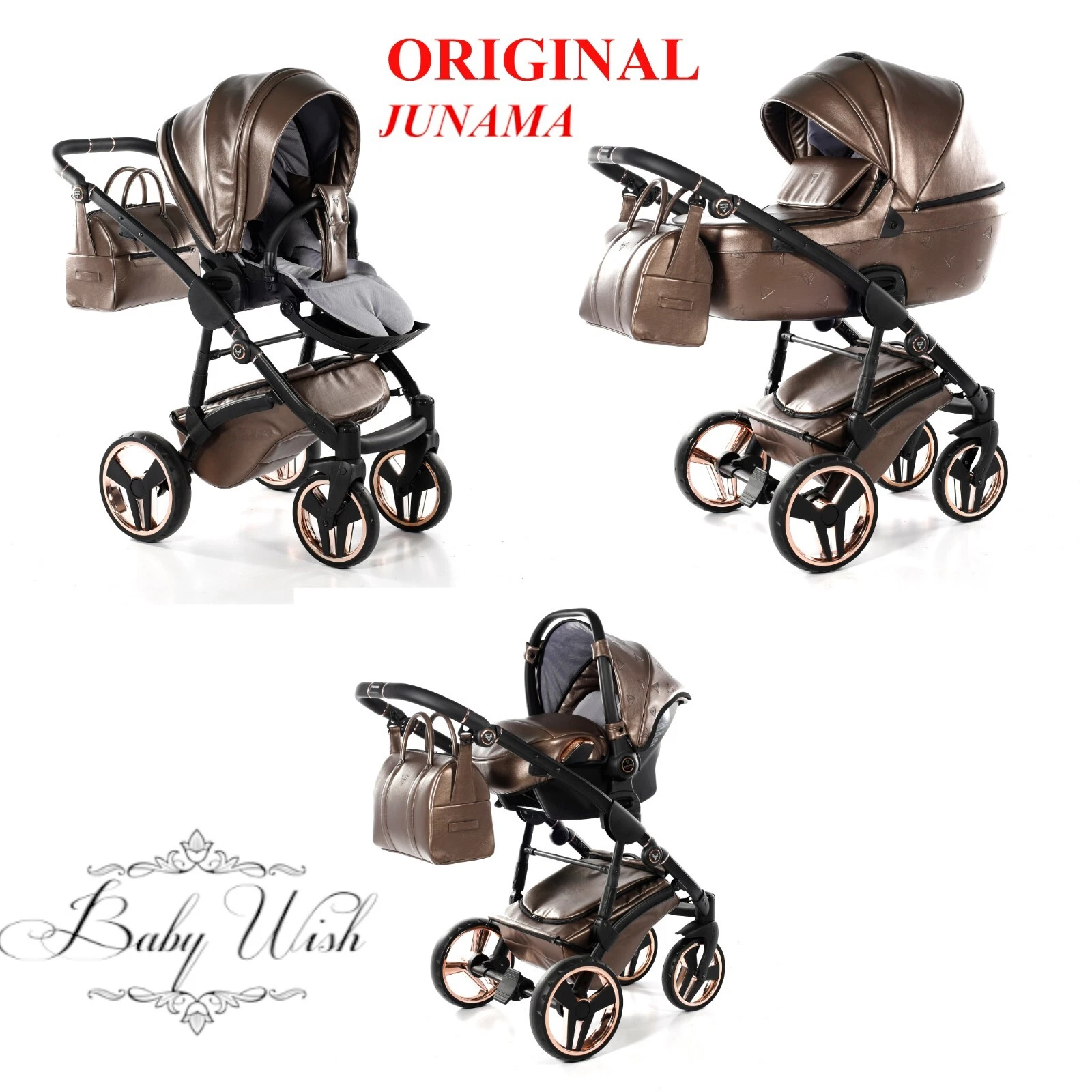 JUNAMA TERMO V2 BABY STROLLER 3in1 EXCLUSIVE NEW PRAM PUSHCHAIR