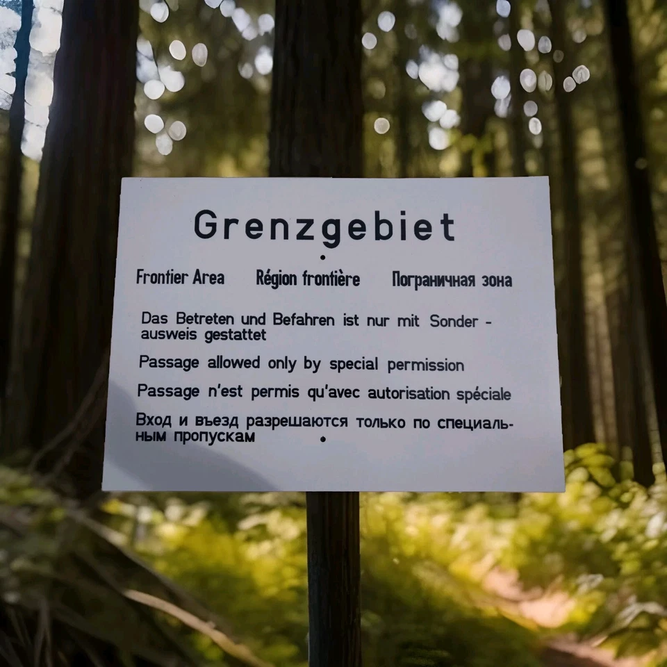 EAST GERMAN/DDR Border Warning sign - Frontier Area - Image 3 of 4