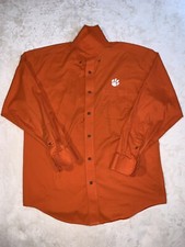 Velocity Clemson University Tigers Button Up/Down Long Sleeve Dress Shirt