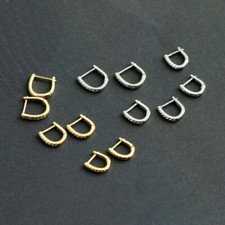 925 Sterling Silver CZ Huggie Hoop Earrings A4681