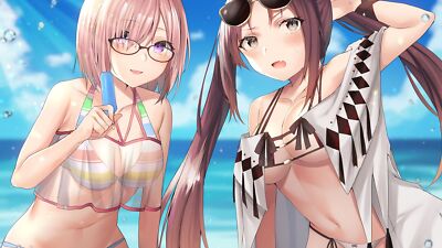 Anime girls digital art artwork portrait 2d consort yu Playmat Gaming Mat Desk