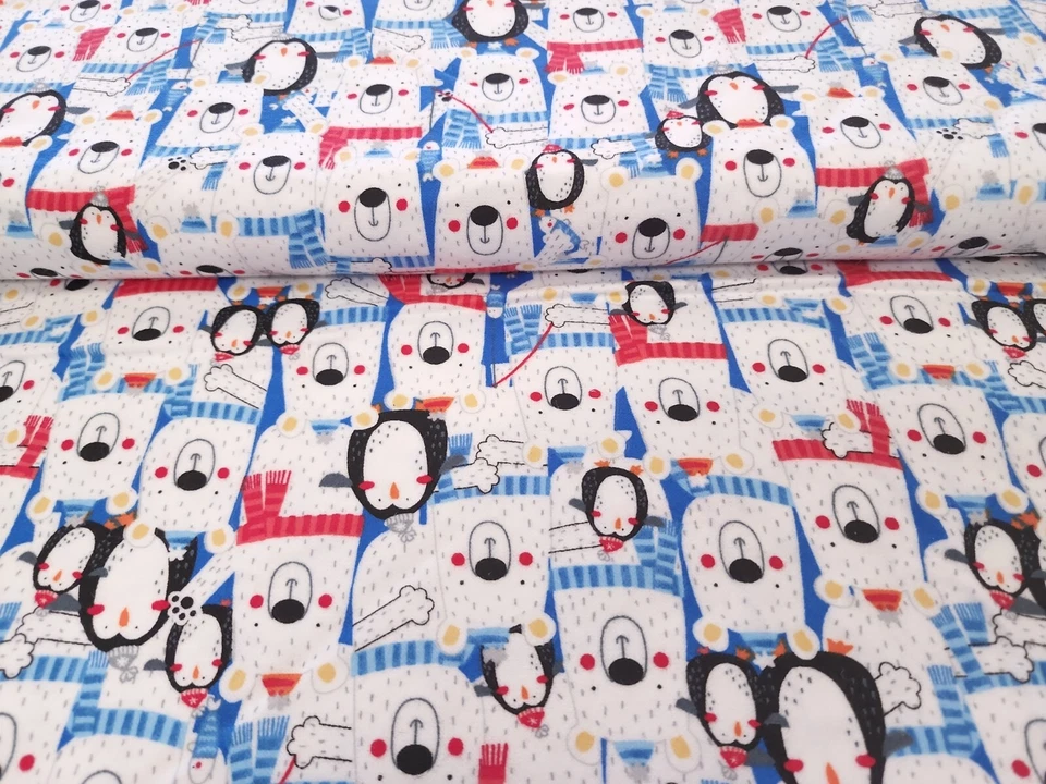 Osos Bufanda Algodón Franela Cubby Bear Osos Polares Windham POR Yarda Foto 3 de 3