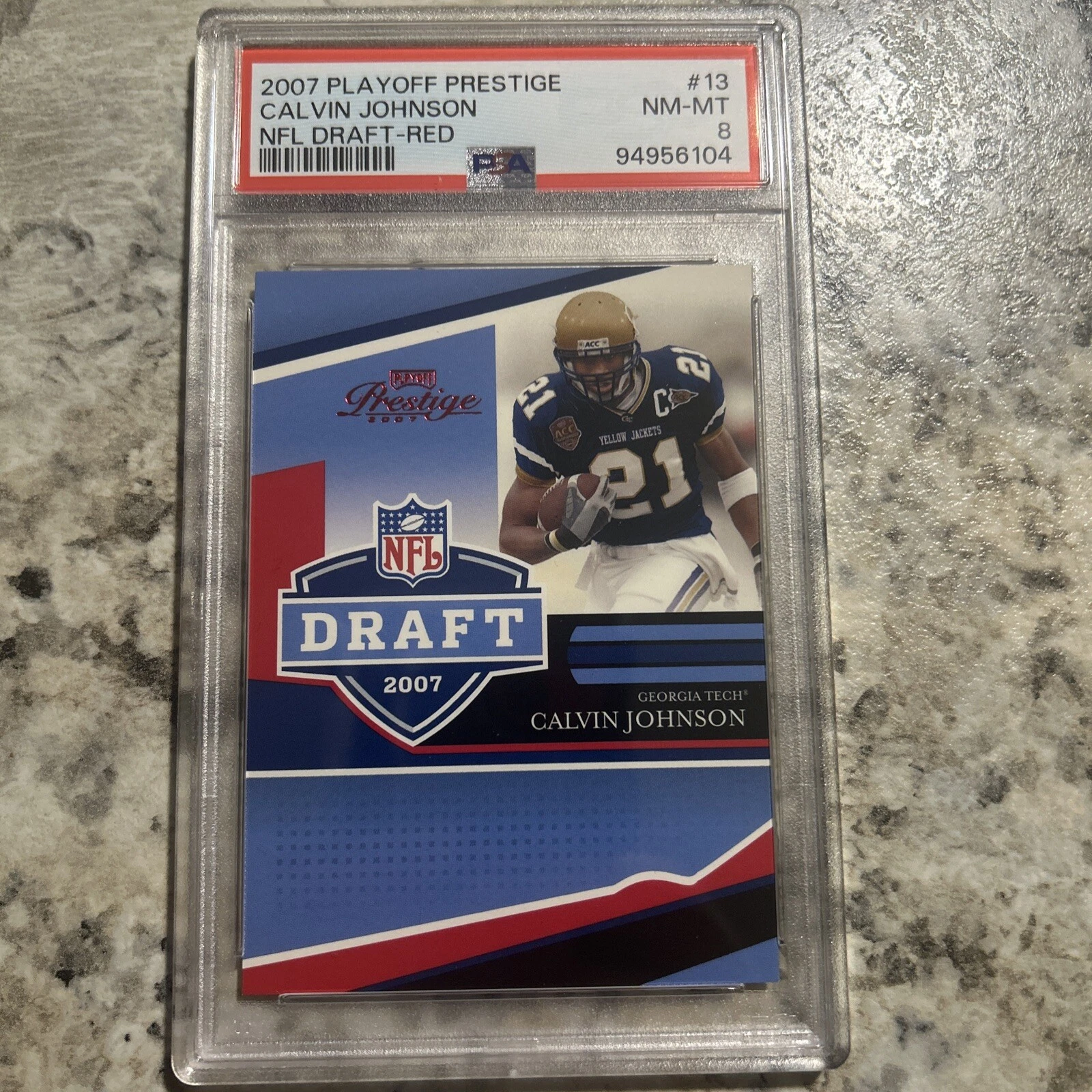 Calvin Johnson Playoff Prestige NFL Draft #13 Red