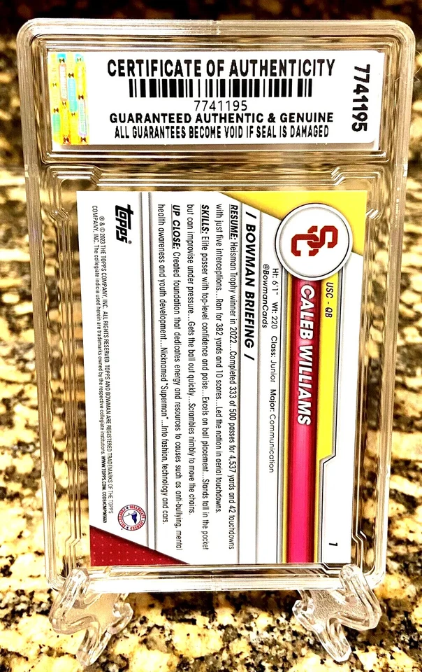 YOU PICK 2023 BOWMAN U CHROME ROOKIE Graded GEM-MT 10 NIX/WARD/Hunter/Sanders - Image 4 of 4