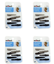 Lot Of 4 Packs Of Scunci Barrete Hair Clips, 1.5 Inch 24 Clips total 