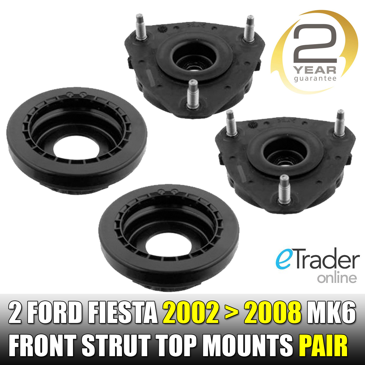 Front Suspension Top Strut Mount & Bearing Kit For Ford Fiesta MK6 (2008-2017) - D2P Brand 2 thumbnail image