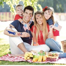 250 Fourth 4th of July Tattoos Temporary Family Patriotic US Independence Day