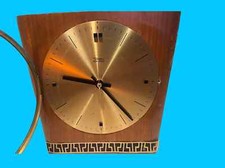 1960er Diehl Wanduhr Küchenuhr Messing Holz orig.Transistorwerk läuft Germany