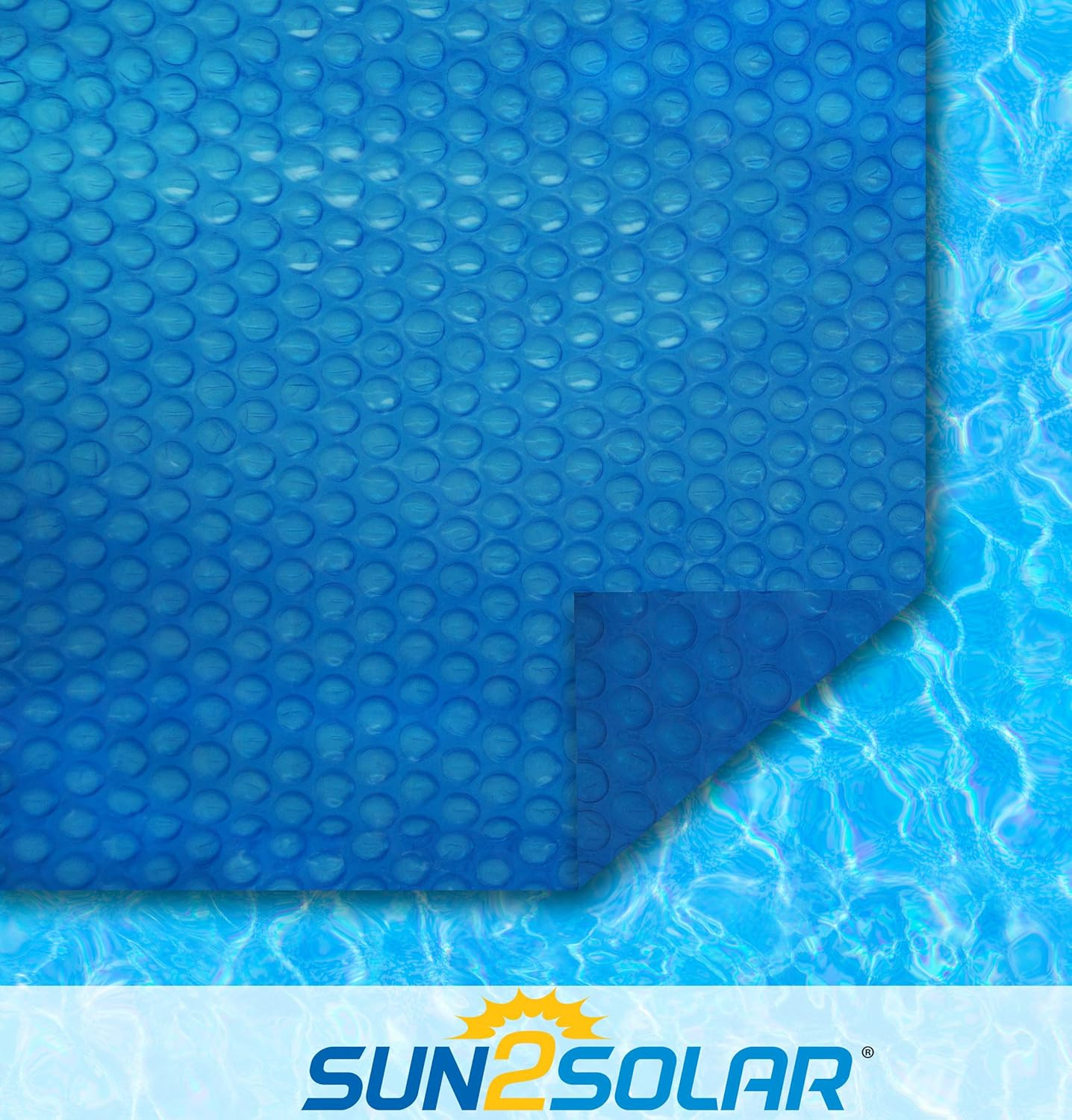 Blue 18 Ft X 40 Ft Rectangle Solar Cover | 1200 Series | Heat Retaining Blanket
