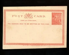 Postal Stationery Cape of Good Hope H&G #1 Mint Postal Card issued 1878