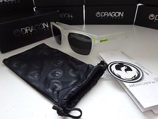 Dragon Monarch Matte Crystal Grey Sunglasses NIB
