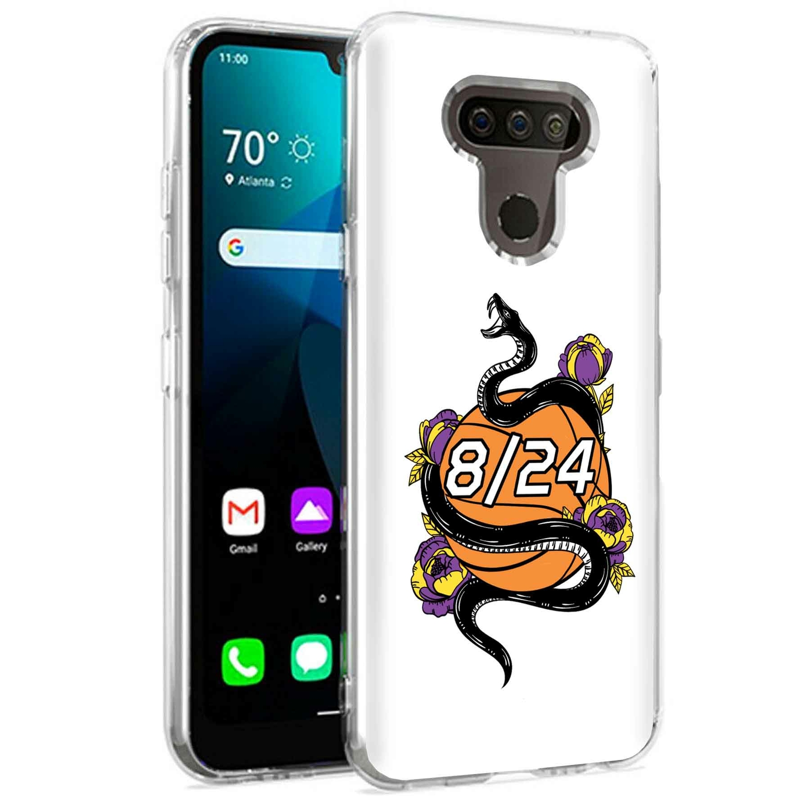 Phone Case for LG Harmony 4,Premier Pro Plus,K41, Kobe Mamba Snake Print
