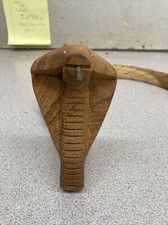 Vintage Wooden Cobra Snake Hand Made Articulating Wood Toy 34" broken tail