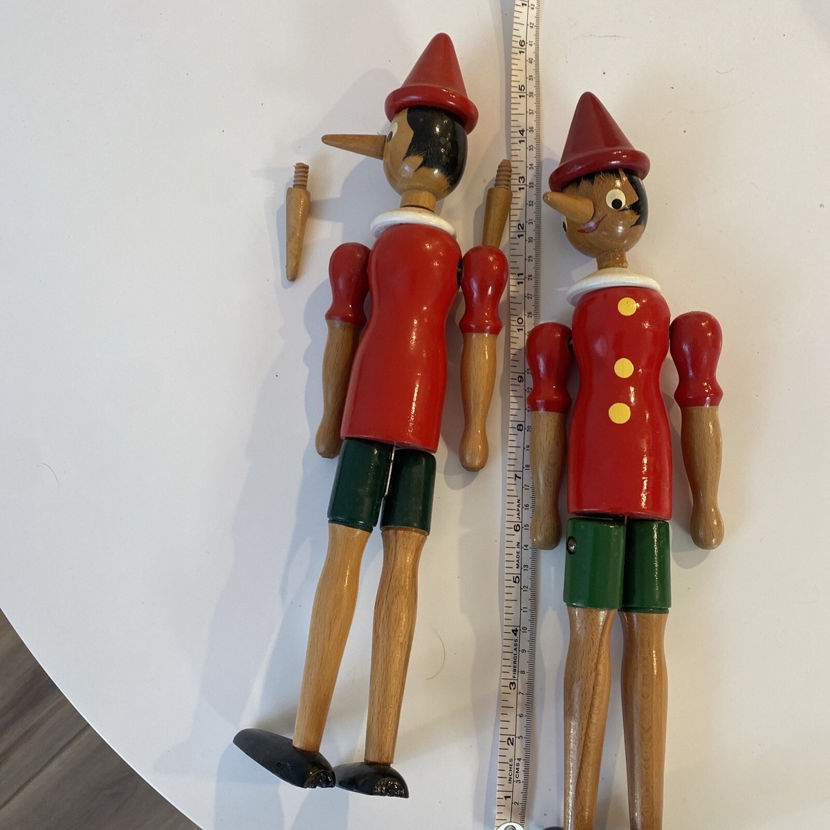 2-VINTAGE WOODEN PINOCCHIO 14
