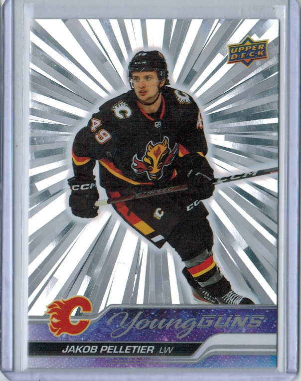 2023-24 Upper Deck Series 1 Young Guns Outburst Jakob Pelletier #208