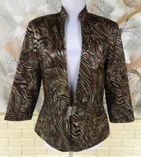 NWOT GORGEOUS BLAZER NUEVA SZ 10 TEXTURED POLY FABRIC JACKET EMBELLISHED WAIST