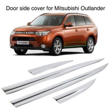 For Mitsubishi Outlander 2014 2015 Door Side Cover Chrome Molding Strip Trim