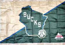 Milwaukee Bucks Coors Light Flag Mancave Garden 4' x 2.5' New 48x30" Unused NBA