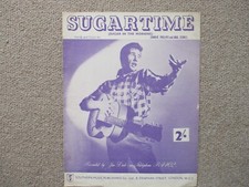 Jim Dale. Sugartime. Sheet music - words and music.