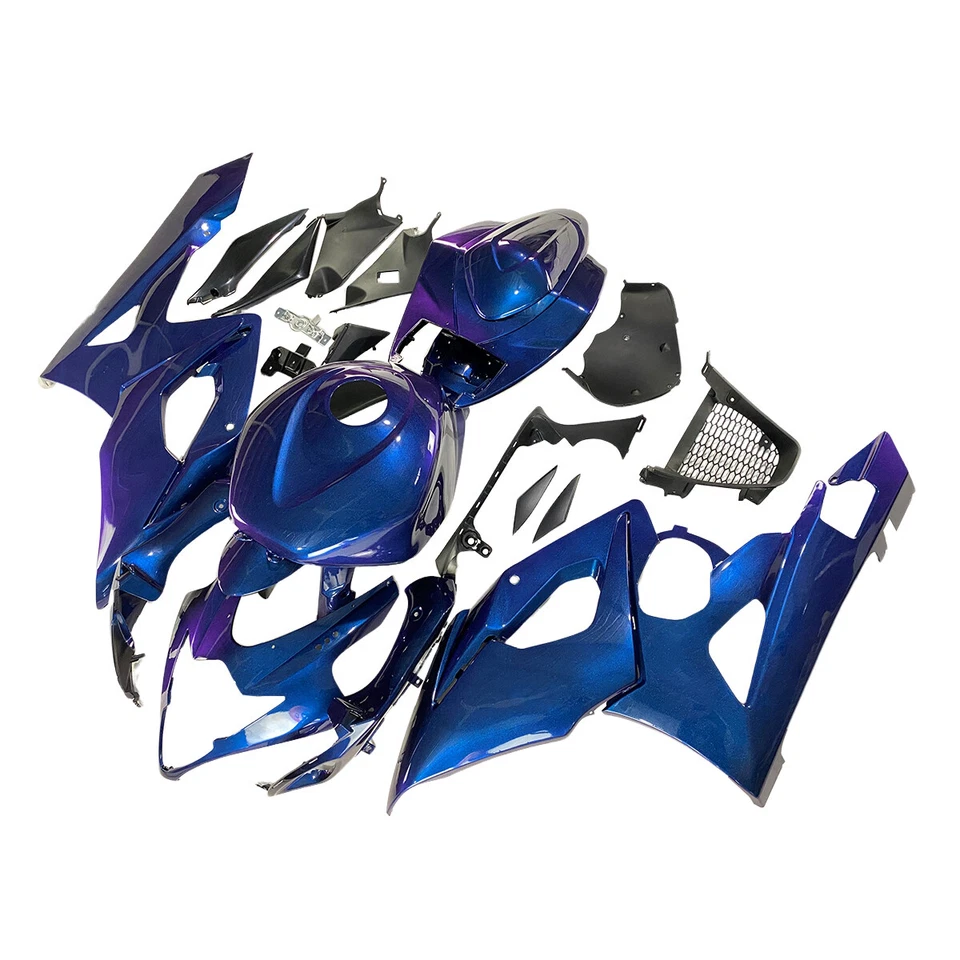Kit de carenado azul camaleón púrpura + tanque para carrocería Suzuki GSXR1000 2005 2006 Foto 4 de 4