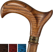 Handmade Ergonomic Wooden Walking Cane for Men  Women - FSA/HSA Eligible