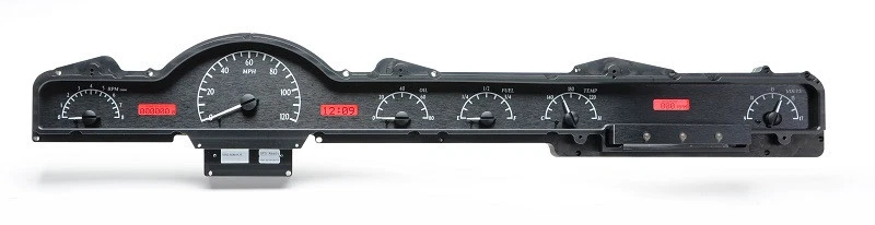 Kit de sistema de calibre analógico Dakota Digital 50 51 Mercury negro aleación rojo VHX-50M-K-R Foto 2 de 4