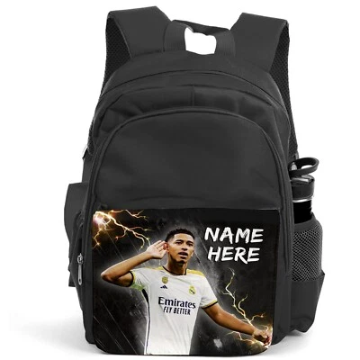 FANATICS Personalised Bellingham Football Backpack Madrid Boys School Bag Rucksack NL45