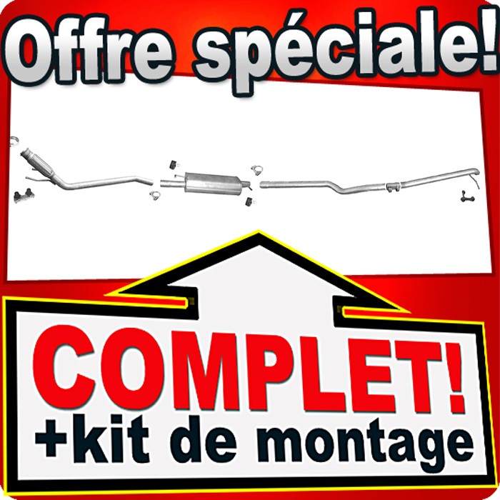 Ligne d'échappement VW T5 1.9 TDI contre la rouille pour Transporter LWB