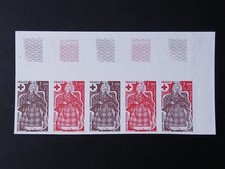 variété non dentelé essai couleur croix rouge 1960 France 1977 neufs XX Luxe