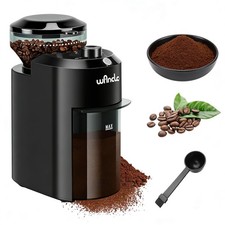 Wancle Electric Burr Coffee Grinder - Adjustable with 28 Precise Grind Black 