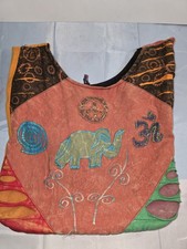 Colorful Elephant Boho Crossbody Bag Traditional Ethnic Hippie Nepal Embroidered